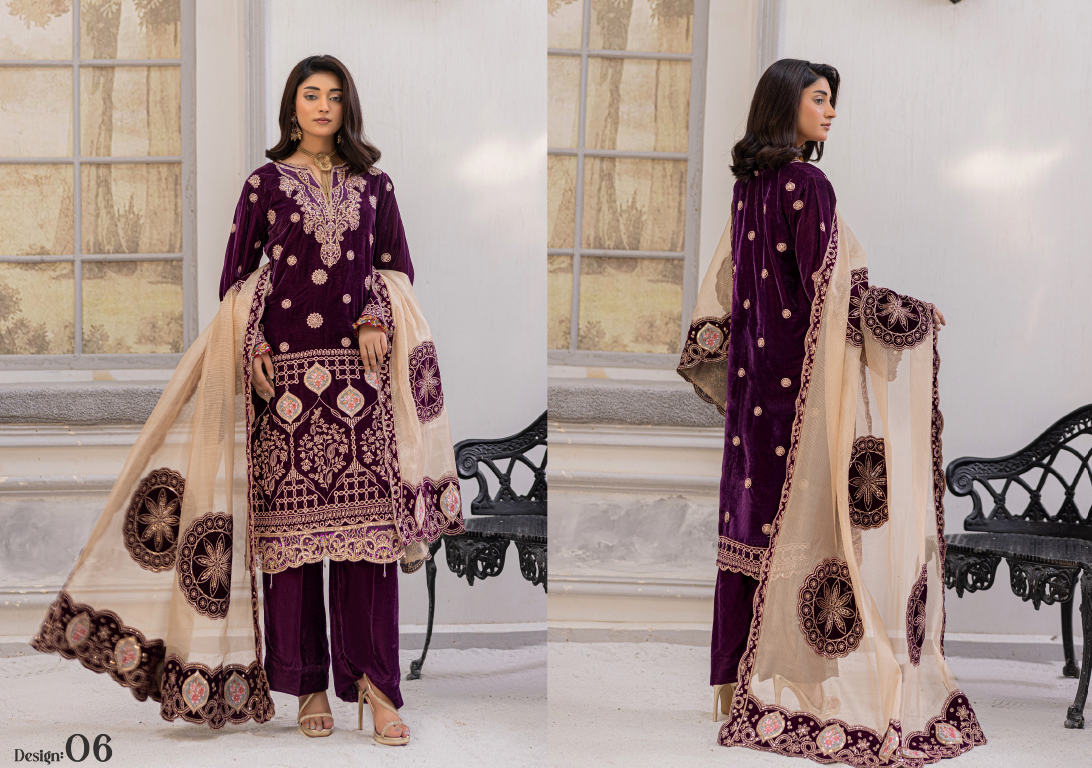 Sarina Premium Winter Velvet Festival 25/26 Vol-1002