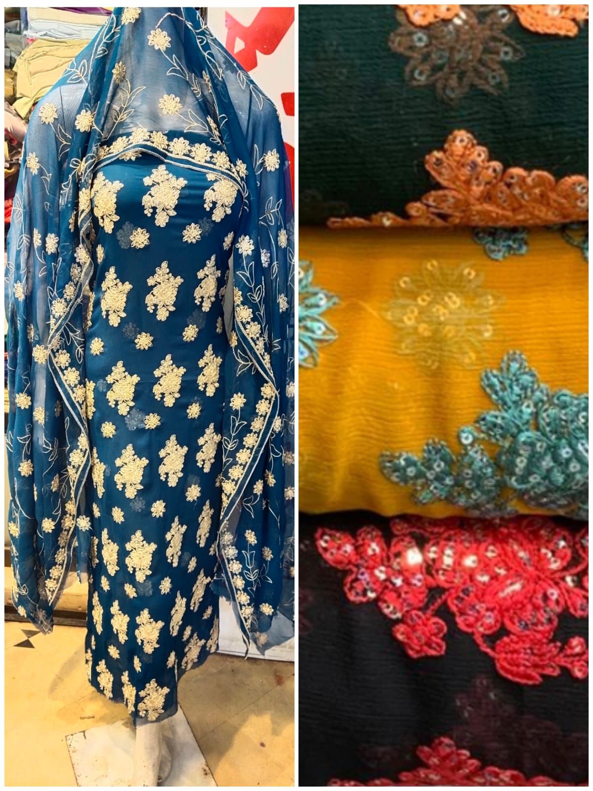 2pc mutli work chiffon