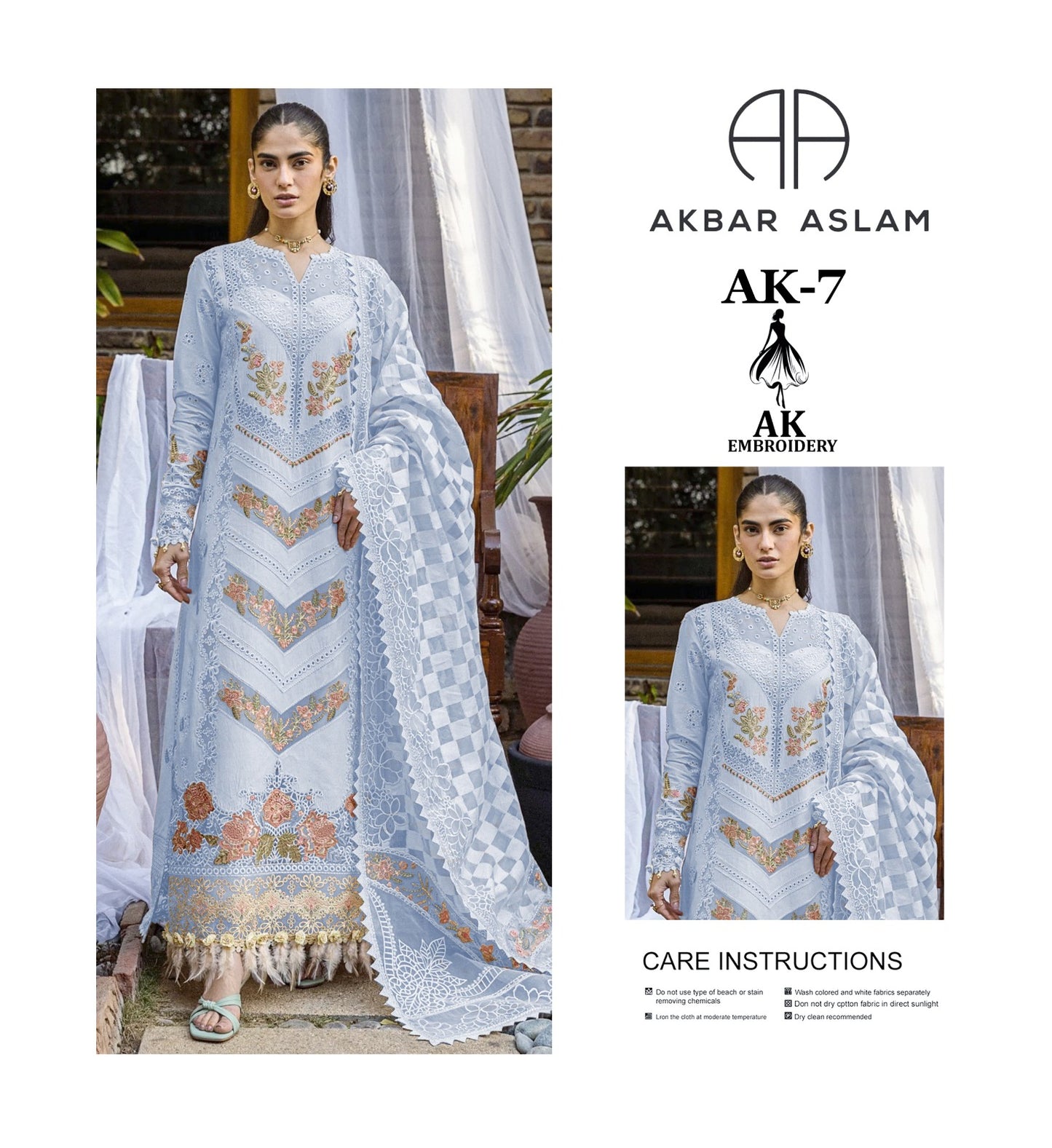 Akbar Aslam Luxury Lawn 3 Piece