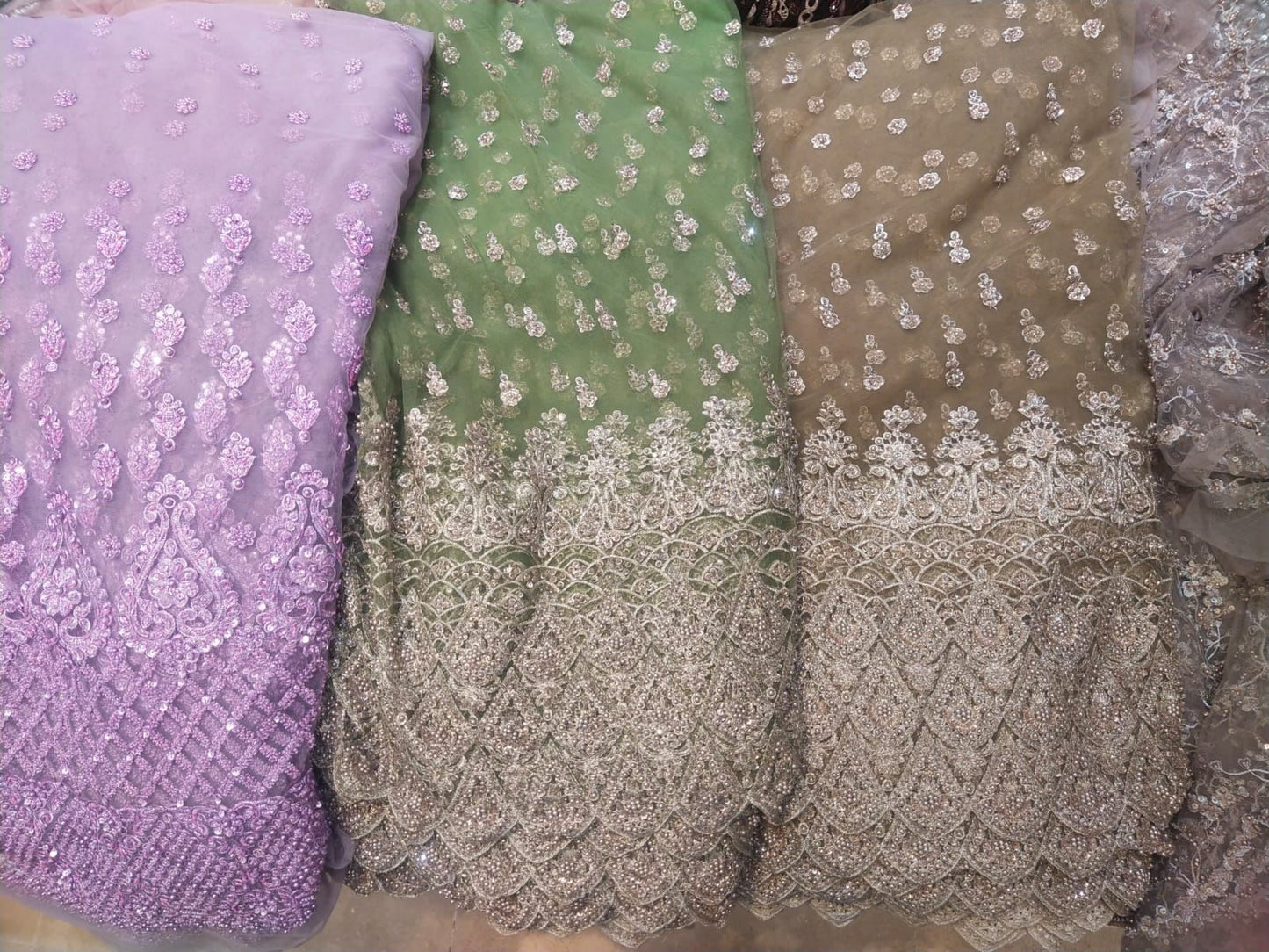 Net cutdana work per yard