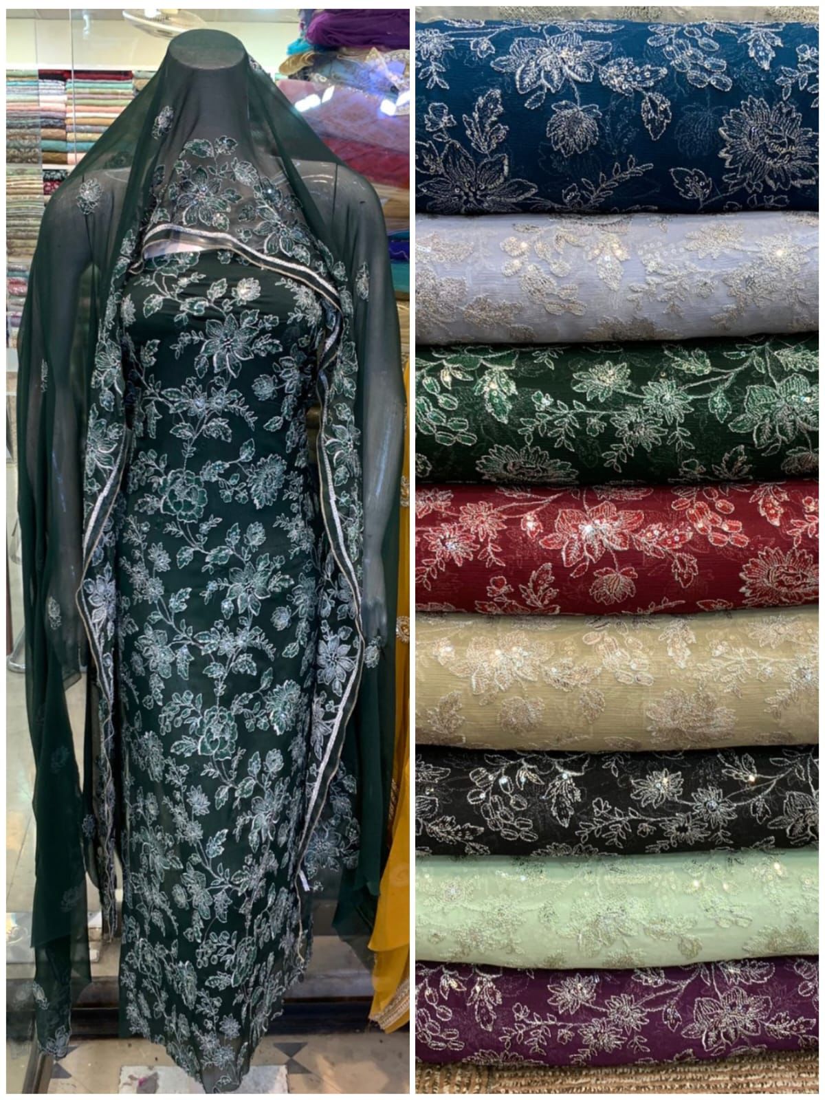 2pc Bareez chiffon
