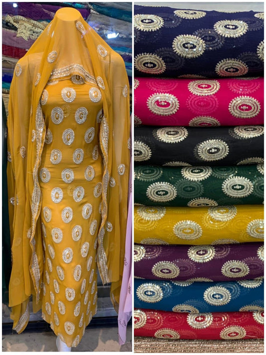 2pc sequence ring style chiffon