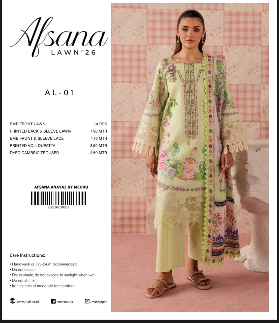 Mahnur Lawn |collection 2026