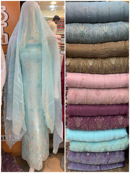 Korean silk cut dana work 2 Piece